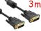 Kabel DVI -DVI M-M 24+1 Dual Link 4World HQ 3m Łdź