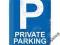 Szyld blaszany 30x40 PRIVATE PARKING MIELEC RABKA