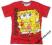 SPONGE BOB bluzka t-shirt czerwony 116/122