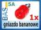 Gniazdo bananowe 5A - czerwone __ #14170