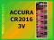 100 x BATERIA LITOWA ACCURA CR2016 DL2016 3V