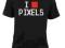 koszulka t-shirt I LOVE PIXELS atari minecraft