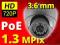 1280*960 Sufitowa Kamera IP 3.6mm HD 960p PoE 20m