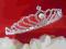 DIADEM ŚLUBNY KORONA TIARA CYRKONIE PERŁA PROMOCJA