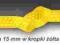 ~FUKSIK~ tasiemka RYPS 1m kROPKI 15mm żółta