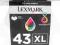 LEXMARK 43XL kolor - NOWY ORYGINALNY 18YX143E