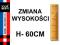 << ZMIANA WYSOKOŚCI H - 60 cm >> MPT