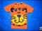 873-33 .ANIMAL CRAZY T-SHIRT PRINT KOT ORANGE r.98