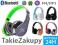SŁUCHAWKI Nauszne bezprzewodowe Bluetooth +FM MP3
