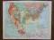 USA i MEKSYK stara mapa geologiczna 1897 r.