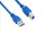 4world Kabel USB 3.0 AM-BM 5.0m|niebieski