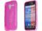 Różowe elastyczne etui gel Motorola Moto X + folia
