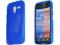 Niebieskie elastyczne etui gel Motorola Moto X +fo