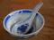 Oryginalna miseczka ryżowa z łyżką porcelana Chiny