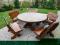 Meble ogrodowe, stoły z bala, stoły drewniane