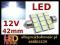 Żarówka LED 10x42 12V rurkowa C10W C5W 42mm JAKOŚĆ