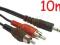 Kabel 10m mini JACK 3,5mm - 2x CINCH RCA M/M Łódź