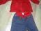 Komplet bluza i spodnie jeans wiosna 3m-6m