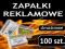 Zapałki reklamowe DWUSTRONNE 100 pudełek + GRATIS