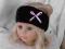 Opaska na głowę - nowa śliczna czarna OP-66