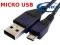 Adapter na kablu wtyk USB A - micro USB - 0,5m