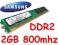 NOWA PAMIĘĆ SAMSUNG 2GB PC6400 DDR2 800MHZ GW FA