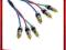 Kabel Inline Cinch RGB Video - pozłacane styki - 3