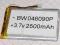 akumulator bateria 3,7V 2500mAh do tabletu 3przew.