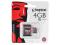 Karta Micro SD 4GB KINGSTON + CZYTNIK KART microSD