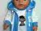 NIEBIESKI BEZRĘKAWNIK  DLA LALKI 43-45 CM