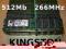 Tania wys.! Kingston 512Mb 266MHz Gwar.12 m-cy FV