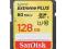 SANDISK EXTREME plus 128GB SDXC C U3 KL.10 80/mbs