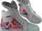 cizemka_pl Sneakersy kwiaty-błyszczące 1035 r.34