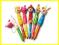 Zestaw -6 Długopisów Drewnianych Kolorowe Długopis