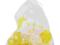 Jajeczka ozdobne plastikowe żółto-białe - 12szt.