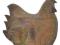 Drewniana kura brązowa wysokość 30 cm - 1 szt