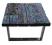 Square Stołek Drewniany z Metalowymi Nogami 620998