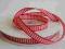 WSTĄŻKA KRATKA 10mm CZERWIEŃ  1m