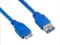 4world Kabel USB 3.0 AF-Micro BM 1,0m niebieski