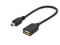 Kabel adapter USB2.0 OTG miniUSB B/USB A 0,2m Edne