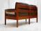 DANISH MODERN SOFA, TEAK+SKÓRA, DESIGN 60/70