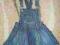 ŚWIĘTA spódnica na  szelkach jeans  110cm; 4-5l