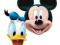 Maski papierowe Myszka Mickey i Kaczor Donald 4szt