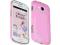 Pink Rubber case Samsung Galaxy Trend S7560 + fol