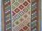 RECZNIE TKANY wschodni KILIM z PRZESWITAMI 211x151