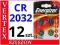 12x BATERIA LITOWA 3V ENERGIZER CR2032 DL 2032
