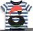 NEXT T-SHIRT STRIPE PIRATE 5-6 L LATO 2015