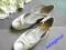 EMEL pantofelki buty skóra białe komunia 35