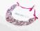 NASZYJNIK CHOKER PLECIONY DZIANINA CANDY PINK