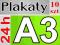 A3 PLAKATY 135g 10 szt DRUK 24h Plakat A0 A1 A2 A4